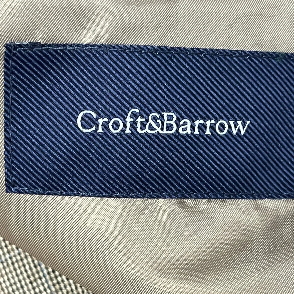 Croft & Barrow Sport Coat Mens 44L Brown Classic Fit Two Button‎ Blazer NWT